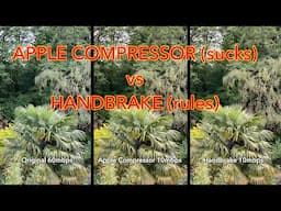 Apple Compressor vs Handbrake: Why does Apple do such a bad job?