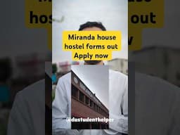 Miranda house hostel forms out for freshers #duadmissions2024