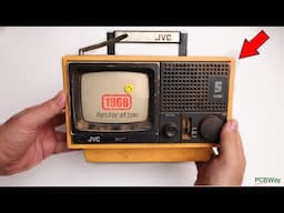 Restoration of a Portable Antique Japanese TV from 1968 - Restore Antique TV