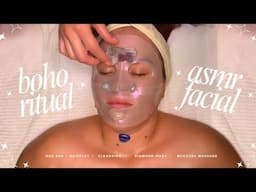 ASMR Relaxing Facial Buccal Massage | Crystal Healing & Bubble Bath Cleanse | Gua Sha | Hairplay