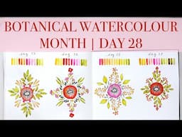 🎉🎉 BOTANICAL Watercolour Month Day 28 | Step by Step Tutorial JUL 2024