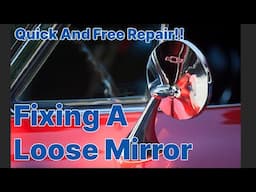 How To Repair A Loose 1950's-60's-70's Classic Chevrolet Mirror.  Corvette, Camaro, Chevelle, GM.