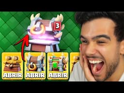 ABRI TODOS OS NOVOS BAÚS DOS GOBLINS NO CLASH ROYALE E...