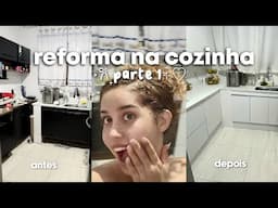 Reforma na cozinha - Parte 1: Armários 🥘👩🏼‍🍳 *envelopamento, planejado, montando*