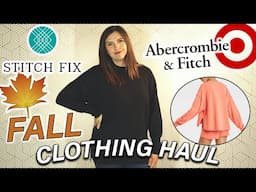 ABERCROMBIE, TARGET, & STITCH FIX HAUL | Sweaters, Loungewear, and Comfy for Fall! | 4K