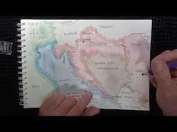 ASMR - Finish Colouring-In the Map of Croatia - Australian Accent -Chewing Gum & Quiet Whispering