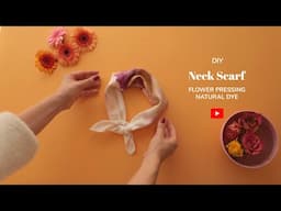 DIY Neck Scarf Natural Flower Pressed Dye Tutorial- tintofmintPATTERNS