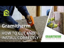 How to cut and install Gramitherm - a natural insulation made from grass and recycled jute fibres