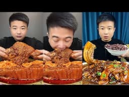 Mukbang Eating | ASMR | Chinese food Grilled Giant Pork Legs, Braised Pork  belly, Steaming Chicken