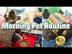 MY MORNING PET ROUTINE w/ 13 ANIMALS! ✨