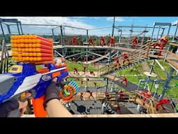 Nerf War | Amusement Park Battle 92(Nerf First Person Shooter)