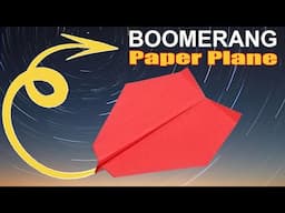 💯100% Fly come back to you💥 | Learn how to fold a paper airplane that flies back to you!