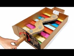 How To Make Wobble Roll Ball Game With Cardboard, DIY Rolling Ball Game, Fun Board Games