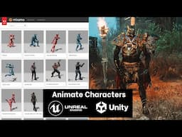 How To Animate Charactes With Mixamo For Unreal & Unity + FREE Download 3 Quality Characters