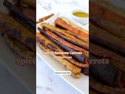 Cinnamon and ginger roasted carrots #veganrecipes #thanksgiving #carrots #paleorecipes #glutenfree