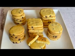 Chocolate Chip Eet-Sum-Mor Biscuits | Easy Shortbread Recipe