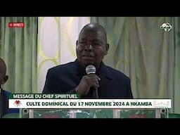 MESSAGE DOMINICAL DE SA DIVINITE PAPA SIMON KIMBANGU KIANGANI DU 17 NOVEMBRE 2024 A NKAMBA