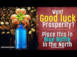 Want Good Luck and Prosperity? Place this in a Blue Bottle in the North | Vastu. Feng Shui