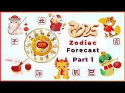 2025 Snake Year Chinese Zodiac Forecast - Part 1: Rat, Ox, Tiger, Rabbit, Dragon, Snake.