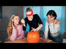 we carve pumpkins but can’t see, hear, or speak (don't try this at home)