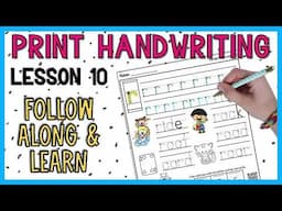 Lowercase r Print Handwriting Practice | Guided Teaching Tutorial