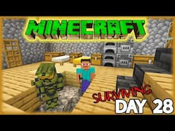 Someone Is Living Under Our Base: Surviving Minecraft Day 28