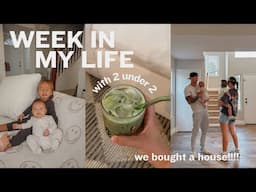 WEEK IN MY LIFE WITH 2 UNDER 2 | we bought a house!!!!! slow mornings, package unboxings, etc