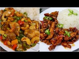 2 Restaurant Style Chinese Recipe | Cashew Chicken | Chicken Chilli Dry By Tasty Food With Maria