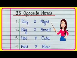 25 Opposite words | Opposite words in English | Opposite words 25 | Opposite word