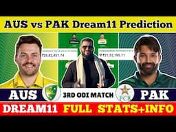 AUS vs PAK Dream11 Prediction|AUS vs PAK Dream11|AUS vs PAK Dream11 Team|