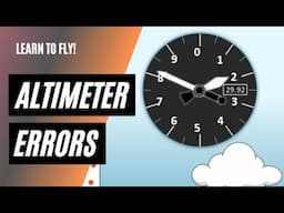 The Altimeter Doesn't Work How You Think it Does | "High to Low Look Out Below!"