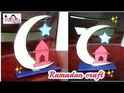 Easy Ramadan Mubarak moon decor craft idea | eid lander | eid craft idea | Ramadan craft ideas