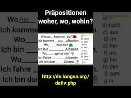 Präpositionen üben, Deutsch lernen, Deutsche Grammatik, #deutsch #germangrammar #longua #grammatik