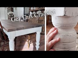 Dining Table Build Oak Top  With An Aged Oil Wax Finish How To Get Chippy Crackle With Milk Paint