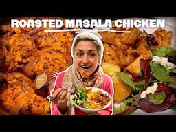 Make this every week - ROAST MASALA CHICKEN with potatoes and salad - DELICIOUS!