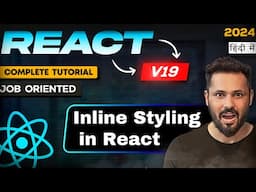 React js 19 tutorial in Hindi #32 Inline Style in React