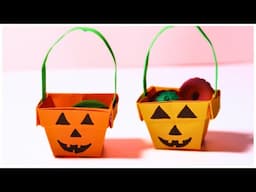 Origami Pumpkin Basket | Halloween Paper Craft