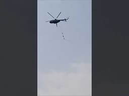 NDA, Pune : Soldiers hanging by rope from helicopter