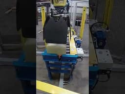 Robotic rubber bale palletizing for efficient operations #shorts #automation #robotics #fanuc