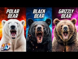 Polar Bear VS Black Bear VS Grizzly Bear