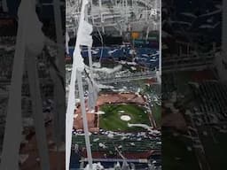 Hurricane Milton shreds roof at Tropicana Field, causes intense flooding, aerial videos show