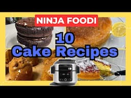 10 NINJA FOODI CAKE Recipes | Lemon Drizzle | Chocolate Fudge | Ginger | Biscoff | Brownies | Coffee