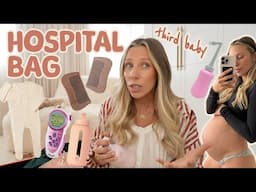 What's in my HOSPITAL BAG | 3rd baby essentials for labour & postpartum