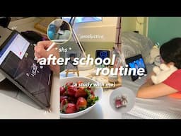 shs student- after school routine (a study with me) 🍓 / shs diaries 🌈