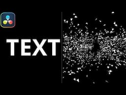 Create This AWESOME Shatter Text Effect in DaVinci Resolve | Particle Text Animation Tutorial