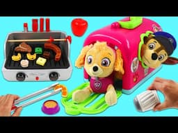 Paw Patrol Chase & Skye Take Pet Carrier to BBQ Picnic!