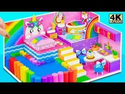 Building Mini Unicorn House with Colorful & Creative Paradise from Cardboard 🦄 DIY Miniature House