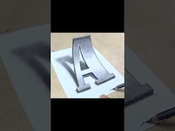 Drawing 3D Letter A in Western Style