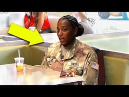 Waitress Refuses Service to Veteran and Calls 911, Turns Pale When She Sees