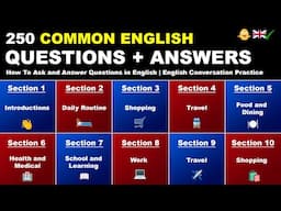 250 Common English Questions and Answers | How To Ask and Answer Questions in English